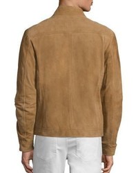 Michael Kors Michl Kors Leather Back Moto Jacket
