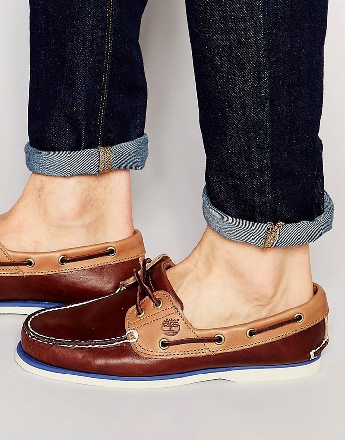 timberland leather boat shoes