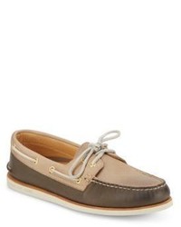 Sperry Gold Ao Two Tone Leather Boat Shoes