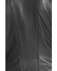 Lamarque Leighton Stitch Detail Lambskin Leather Jacket