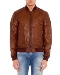 Belstaff Stockdale Leather Bomber Jacket