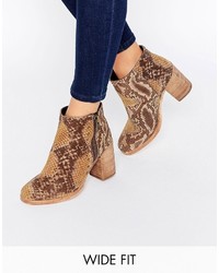 Asos Rosa Wide Fit Leather Boots