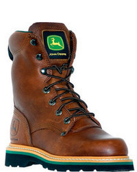 John Deere Boots 8 Lace Ups 8193 Brown Walnut Boots