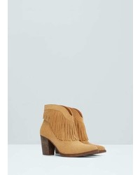 Mango Outlet Fringed Leather Boots