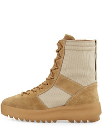 Yeezy Leather Textile Military Boot