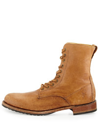 Frye Rand Leather Lace Up Boot Tan
