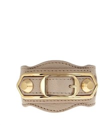 Balenciaga Classic Metallic Edge Leather Bracelet