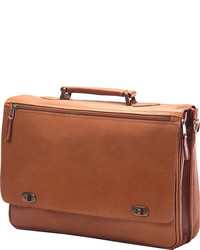 Clava 9657 Turn Lock Briefcase Vachetta Tan Leather Goods