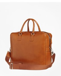 Brooks Brothers Vegetable Tan Leather Briefcase