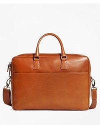 Brooks Brothers Vegetable Tan Leather Briefcase