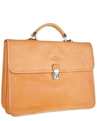 Robe Di Firenze Sand Double Gusset Soft Leather Briefcase