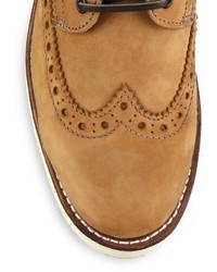 Frye Arkansas Leather Wingtip Wedge Boots