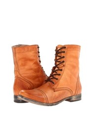 Steve Madden Troopah2 Lace Up Boots Tan Leather
