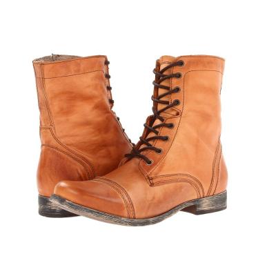 ... Leather Brogue Boots: Steve Madden Troopah2 Lace Up Boots Tan Leather