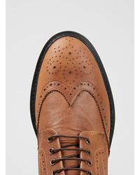 Topman Tan Brogue Boots