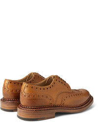 Grenson Archie Triple Welt Grained Leather Wingtip Brogues