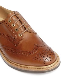 Nobrand Contrast Texture Leather Brogues
