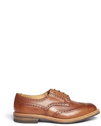 Nobrand Contrast Texture Leather Brogues