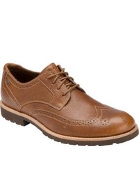 Rockport Ledge Hill Wingtip Light Tan Leather Wing Tips