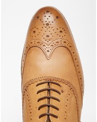Red Tape Smart Brogues In Tan Leather