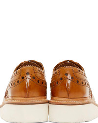 Grenson Tan Leather Archie Wingtip Brogues