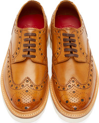 Grenson Tan Leather Archie Wingtip Brogues