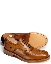Charles Tyrwhitt Tan Sandwell Calf Heavy Brogue Shoes