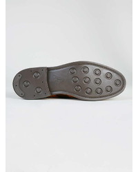 Topman Tan Leather Brogue Shoes
