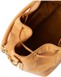 Emmanuelle Paneled Leather Medium Bucket Bag