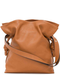 Loewe Flaco Knot Bucket Bag Tan