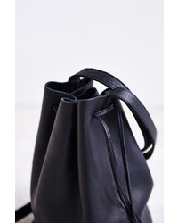 Baggu Leather Drawstring Bucket Bag