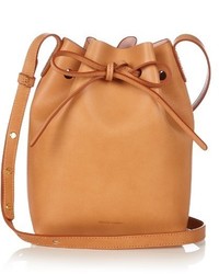 Mansur Gavriel Pink Lined Mini Leather Bucket Bag