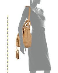 See by Chloe Vicki Leather Bucket Bag Cappuccino
