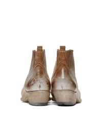 Golden Goose Beige Crosby Faded Boots