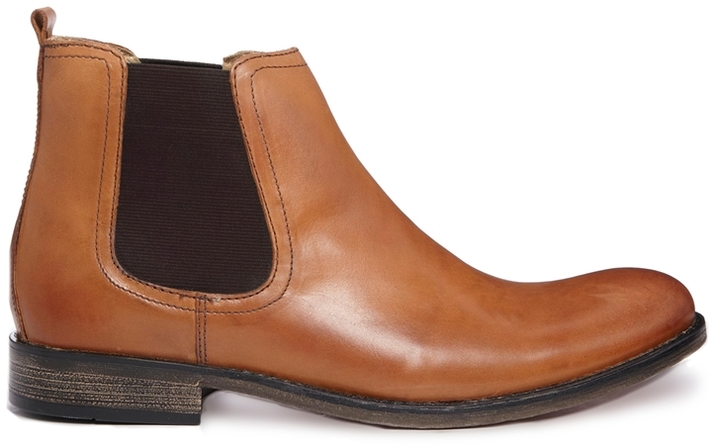 Asos Brand Chelsea Boots In Leather, $111 | Asos | Lookastic