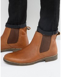 Red Tape Chelsea Boots In Beige Leather
