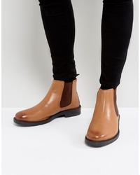 Silver Street Chelsea Boots In Tan Leather