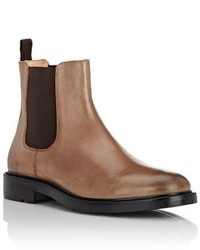 Barneys New York Leather Chelsea Boots Brown