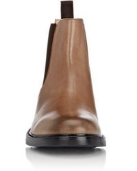 Barneys New York Leather Chelsea Boots Brown