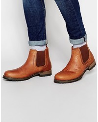 Red Tape Leather Chelsea Boots