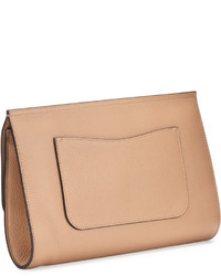 Gucci Bamboo Daily Leather Clutch Bag Camel