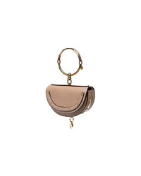 Chloé Beige Nile Mini Minaudiere Leather Bracelet Bag
