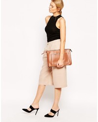 Asos Collection Structured Leather Clutch Bag