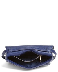 Tory Burch Jamie Convertible Leather Clutch Blue
