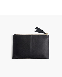 J.Crew Large Pouch In Calf Hair And Leather