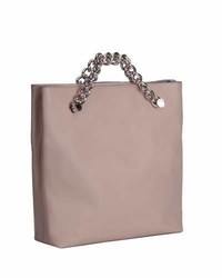 Van Leather Chain Clutch Bag Cream Tan