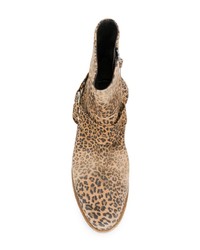 Golden Goose Deluxe Brand Leopard Print Western Boots