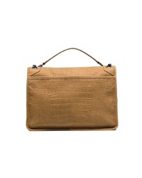 Saint Laurent Brown Monogram Niki Leather Shoulder Bag