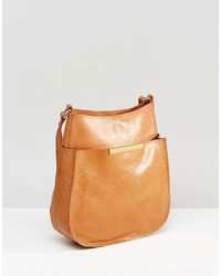 Asos Curved Vintage Leather Cross Body Bag