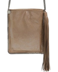 Stella McCartney Falabella Tasseled Faux Leather Crossbody Bag Brown
